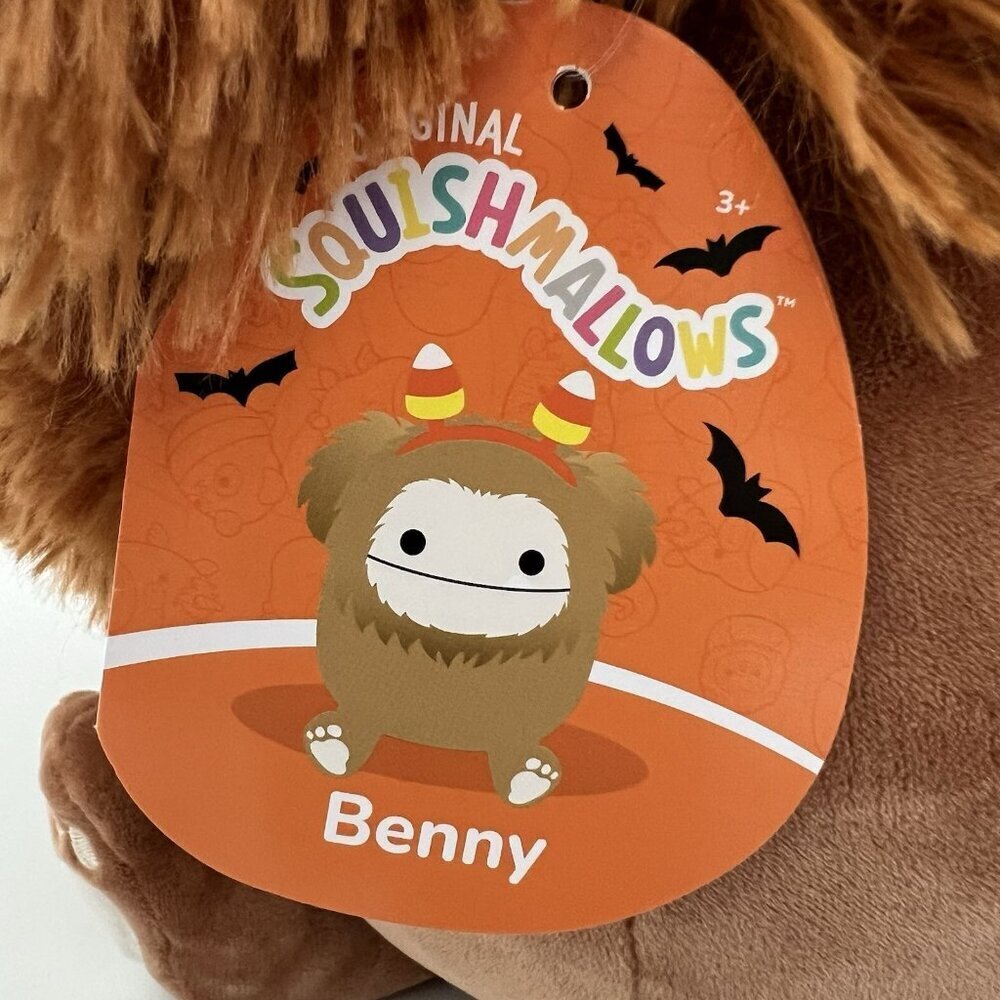Halloween Squishmallows 12" Benny Bigfoot Candy Corn Kellytoy Plush Ed 2022 - Picture 8 of 13